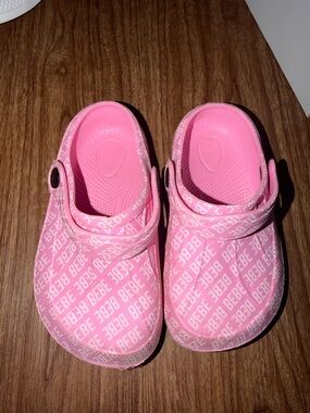 bebe Girls Bubblegum Pink Logo Slip-On Clogs